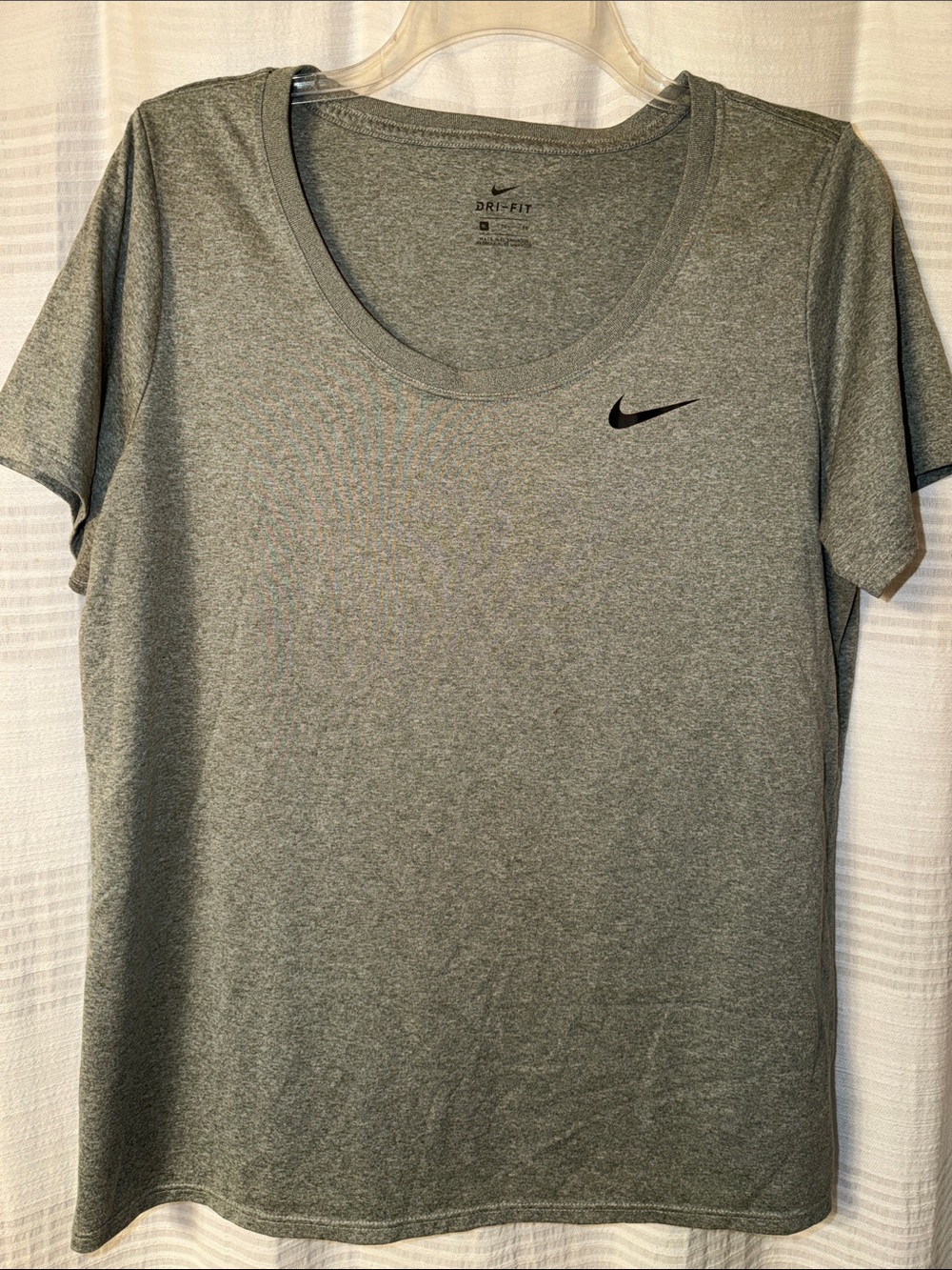 Nike Heather Gray Dri-FIT Short Sleeve Athletic Tee